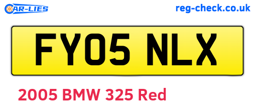 FY05NLX are the vehicle registration plates.