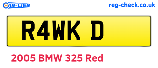 R4WKD are the vehicle registration plates.