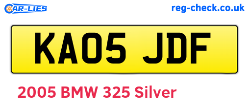 KA05JDF are the vehicle registration plates.