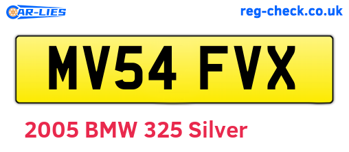 MV54FVX are the vehicle registration plates.