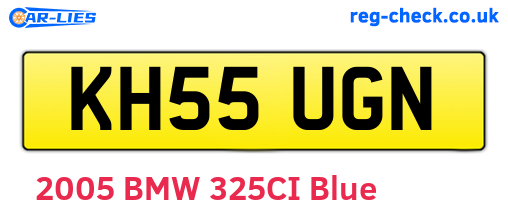 KH55UGN are the vehicle registration plates.