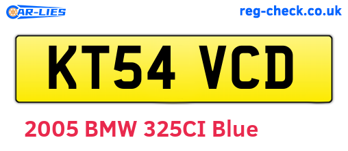KT54VCD are the vehicle registration plates.