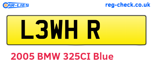 L3WHR are the vehicle registration plates.