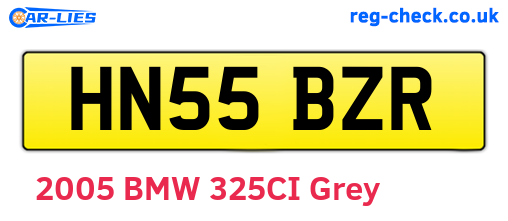 HN55BZR are the vehicle registration plates.