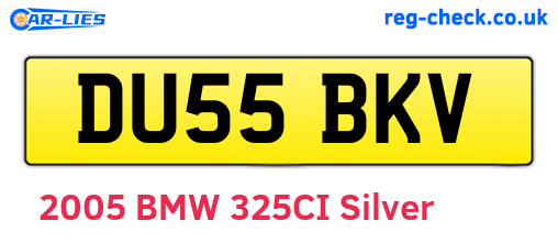 DU55BKV are the vehicle registration plates.