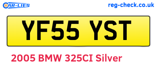 YF55YST are the vehicle registration plates.