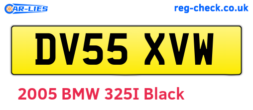 DV55XVW are the vehicle registration plates.