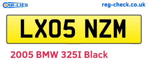 LX05NZM are the vehicle registration plates.