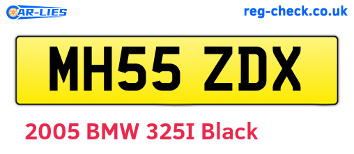 MH55ZDX are the vehicle registration plates.