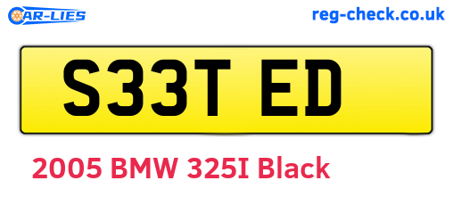 S33TED are the vehicle registration plates.