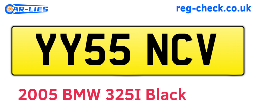 YY55NCV are the vehicle registration plates.