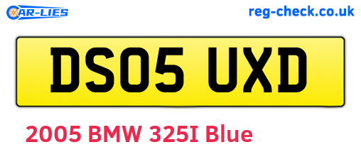 DS05UXD are the vehicle registration plates.