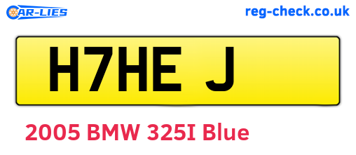 H7HEJ are the vehicle registration plates.