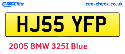 HJ55YFP are the vehicle registration plates.
