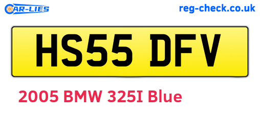 HS55DFV are the vehicle registration plates.