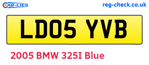 LD05YVB are the vehicle registration plates.