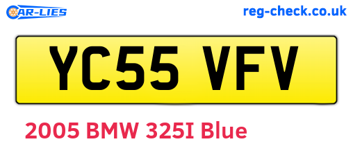 YC55VFV are the vehicle registration plates.