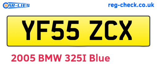 YF55ZCX are the vehicle registration plates.