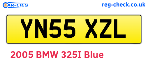 YN55XZL are the vehicle registration plates.