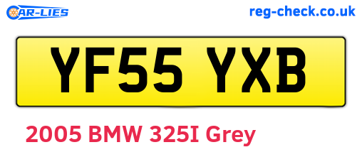 YF55YXB are the vehicle registration plates.