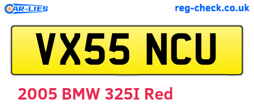VX55NCU are the vehicle registration plates.