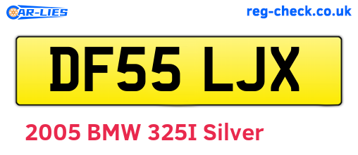 DF55LJX are the vehicle registration plates.