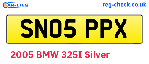 SN05PPX are the vehicle registration plates.
