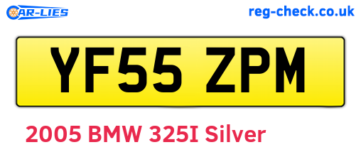 YF55ZPM are the vehicle registration plates.