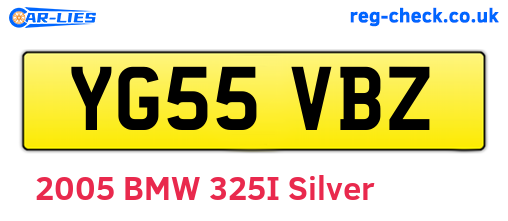 YG55VBZ are the vehicle registration plates.