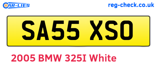 SA55XSO are the vehicle registration plates.