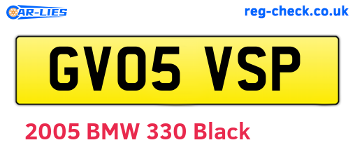GV05VSP are the vehicle registration plates.