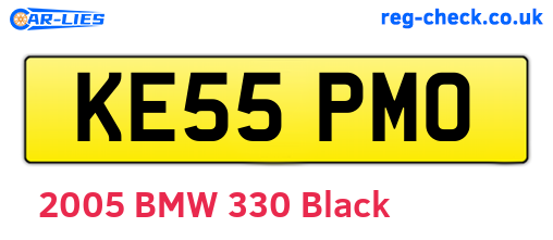 KE55PMO are the vehicle registration plates.