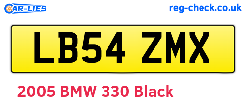 LB54ZMX are the vehicle registration plates.