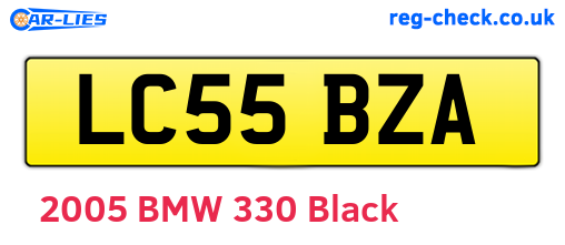 LC55BZA are the vehicle registration plates.