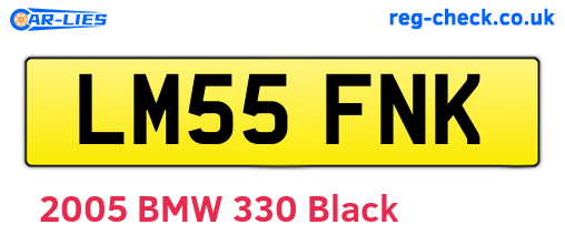 LM55FNK are the vehicle registration plates.