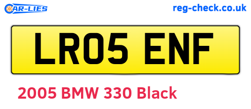 LR05ENF are the vehicle registration plates.