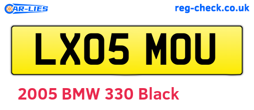 LX05MOU are the vehicle registration plates.