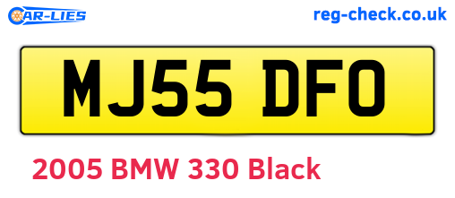 MJ55DFO are the vehicle registration plates.