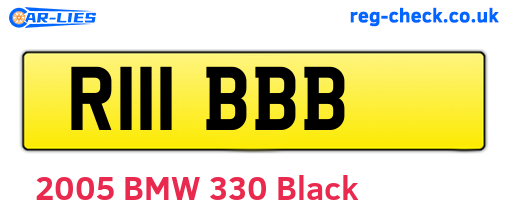 R111BBB are the vehicle registration plates.