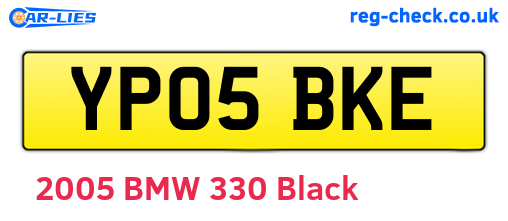 YP05BKE are the vehicle registration plates.