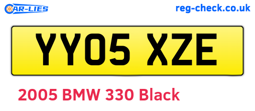 YY05XZE are the vehicle registration plates.