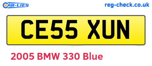 CE55XUN are the vehicle registration plates.