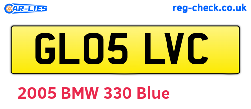 GL05LVC are the vehicle registration plates.