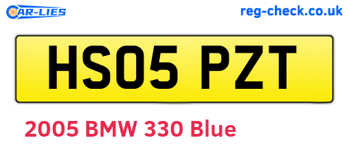 HS05PZT are the vehicle registration plates.
