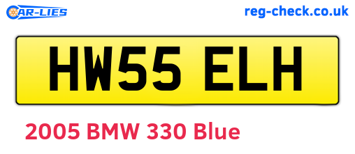 HW55ELH are the vehicle registration plates.