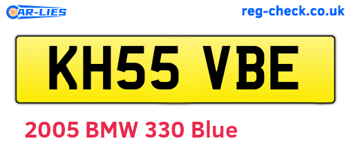 KH55VBE are the vehicle registration plates.