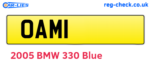 OAM1 are the vehicle registration plates.