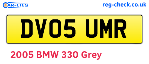 DV05UMR are the vehicle registration plates.