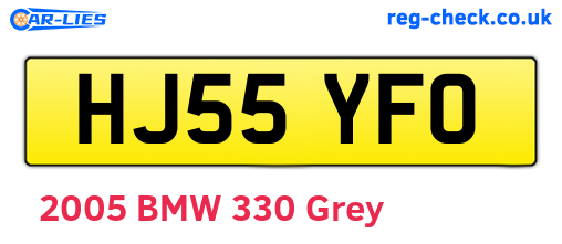 HJ55YFO are the vehicle registration plates.