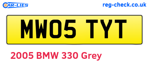 MW05TYT are the vehicle registration plates.